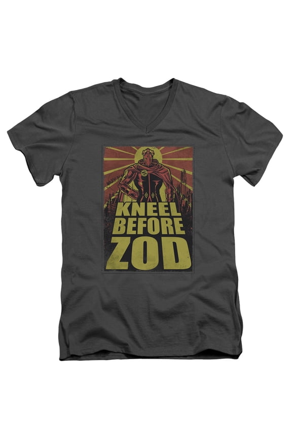 Superman - Zod Poster - Slim Fit V Neck Shirt - Small