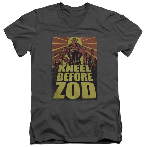 Superman - Zod Poster - Slim Fit V Neck Shirt - XX-Large
