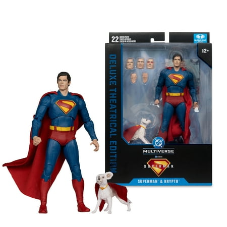 McFarlane Toys - DC Multiverse Superman and Krypto (Superman Movie) 7.25" Action Figure (Deluxe Theatrical Edition)