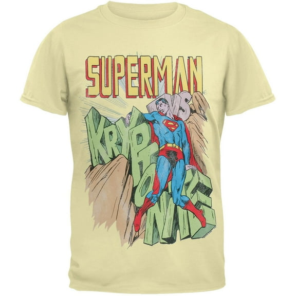Superman vs. Kryptonite Men's T-Shirt, Cream, Medium