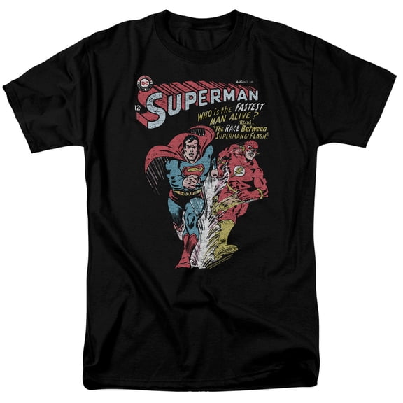 Superman vs The Fastest Man Alive Men's Flash T-Shirt-2XLarge
