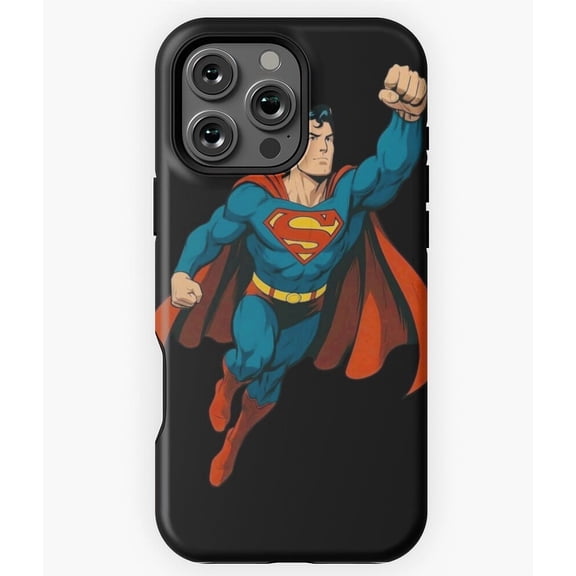 Supermans Classic Flight Comic Art Hero H2373 Durable Unisex iPhone Case for iPhone 17/16/15/14/13/12/11 Pro Max