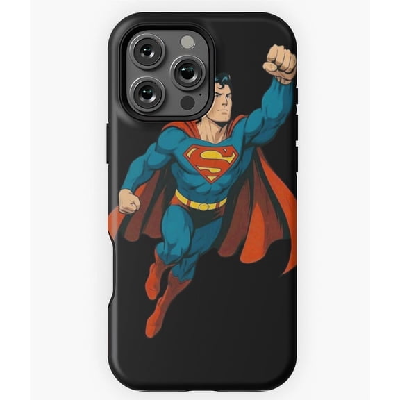 Supermans Classic Flight Comic Art Hero Phone Case for iPhone 11 12 13 14 15 16 17 Pro Max