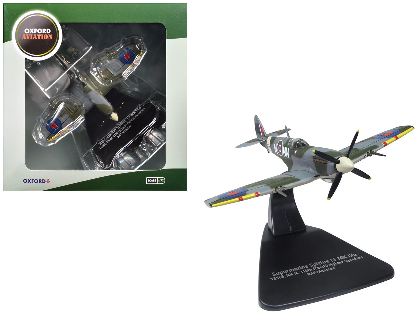 Supermarine Spitfire LF MK IXe Fighter Aircraft "Fighter Squadron, RAF Manston" 1/72 Diecast Model Car by Oxford Diecast