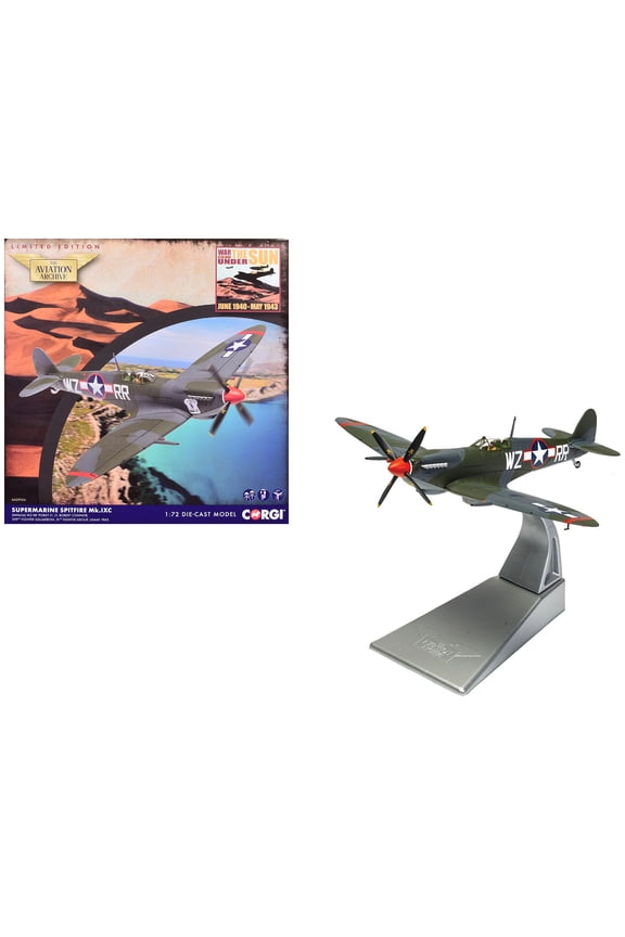 Supermarine Spitfire MkIXC Fighter Aircraft US Army Air Forces "The Aviation Archive" Series 1/72 Diecast Model by Corgi