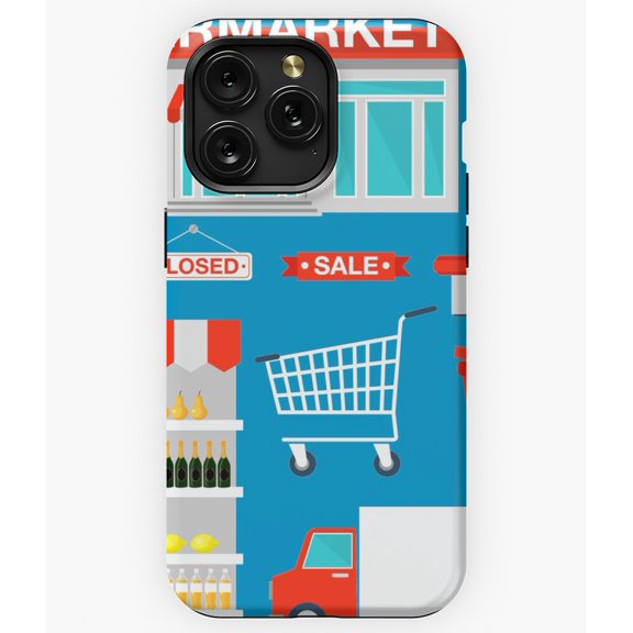 Supermarket Interior Products M3088 Phone Case for iPhone 17 16 15 14 13 12 11 Pro Max