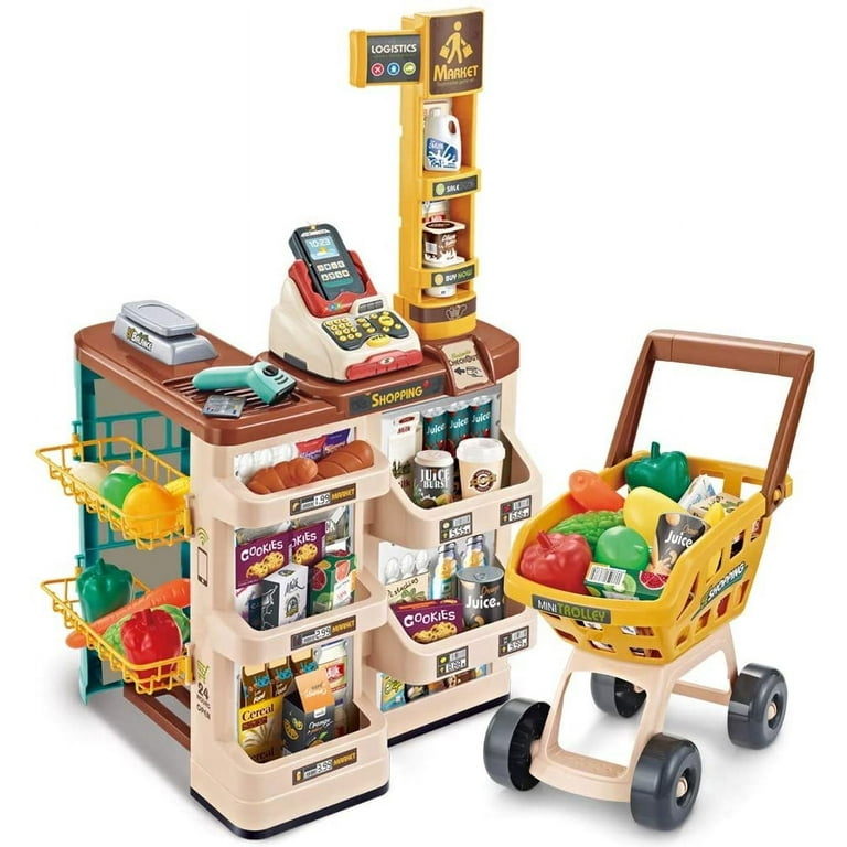 Role Play Supermarket Set For Kids Supermarket Play Set W/Shopping