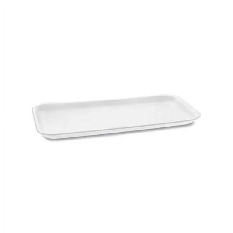 Supermarket Tray, #10S, 10.75 x 5.7 x 0.65, White, Foam, 500/Carton Supermarket Tray, #10S, 10.75 x 5.7 x 0.65, White, Foam, 500/Carton