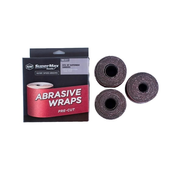 Supermax Tools 3 Pack Box 36 Grit Pre-Cut Abrasive For Supermax 19-38 Drum
