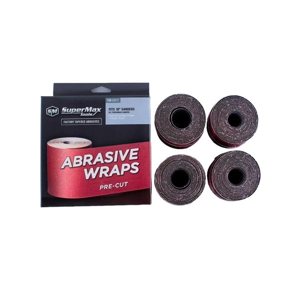Supermax Tools 4 Pack Box 36 80 120 Grit Pre-Cut Abrasive For 16 In. Drum