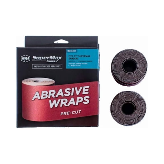Supermax Tools 150 Grit: 37 In. Drum Sander Abrasive - 2 Wraps