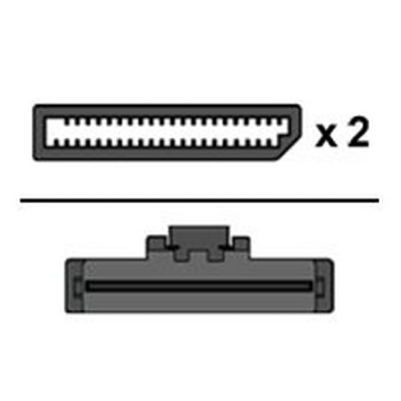 Supermicro CBL-SAST-0817 36 cm Slimline Data Transfer Cable SAS X8 La to 2X Cabloculink X4 Int 34Awg Rohs