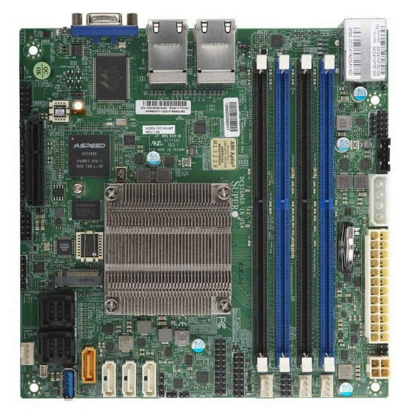 Supermicro A2SDi-8C-HLN4F Motherboard - Intel Atom Processor C3758 - Single Socket FCBGA1310 DDR4-2400MHz SATA3 - Mini-ITX