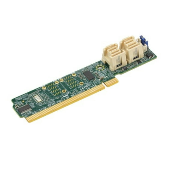 Supermicro AOC-SLG3-2E4R-F NVMe PCIe Host Bus Adapter - 2 internal NVMe ports, standard LP, x4 per port, Gen-3 support