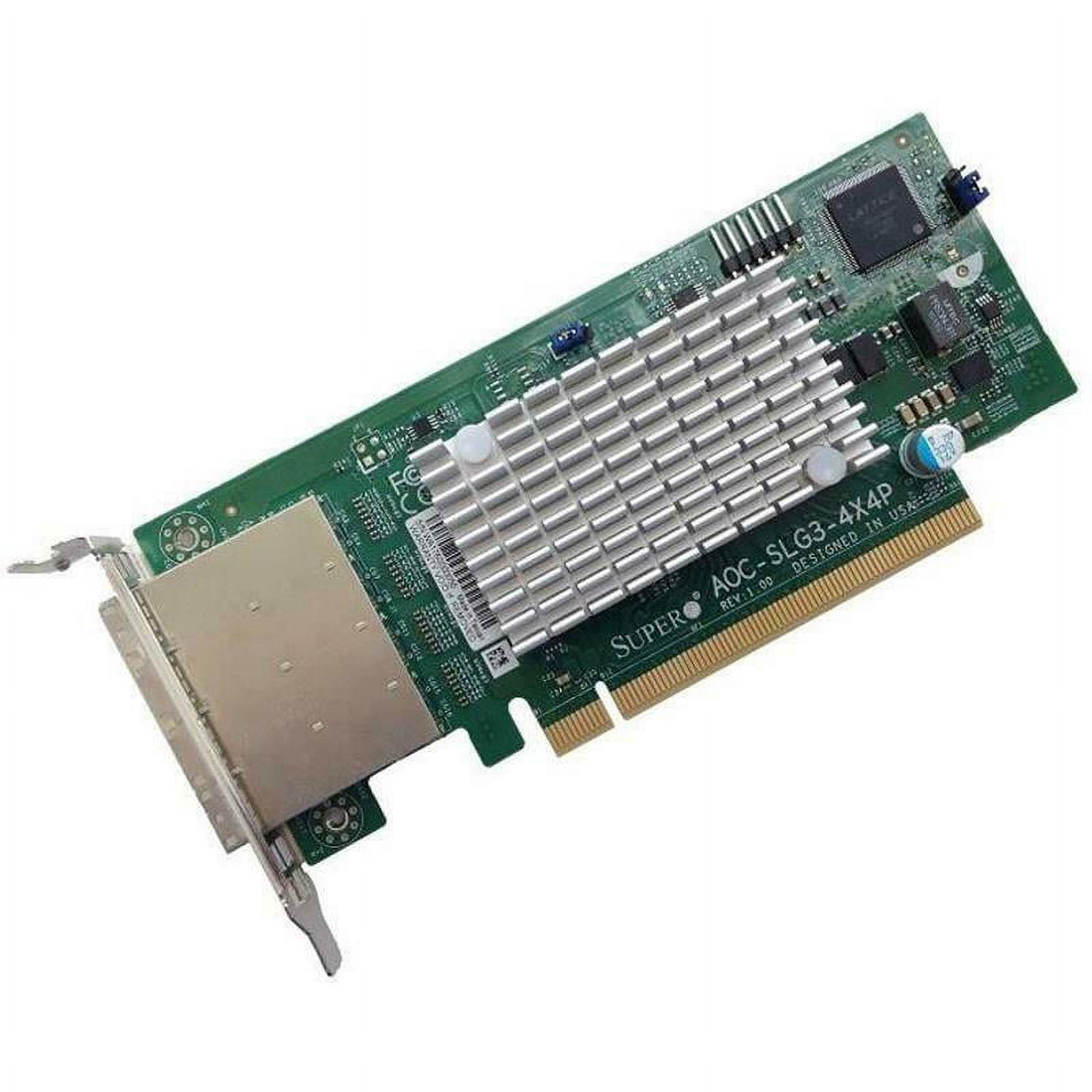 Plx Pci Switch Supermicro AOC-SLG3-4X4P PCI-Ex16, Low profile 4x external port NVMe ...