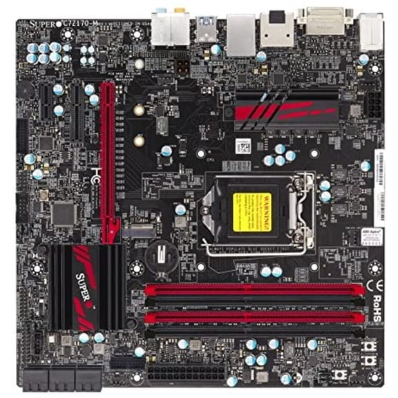 Supermicro C7Z170-M Motherboard - Socket LGA1151- Intel Z170- DDR4- SATA3 & USB3.1