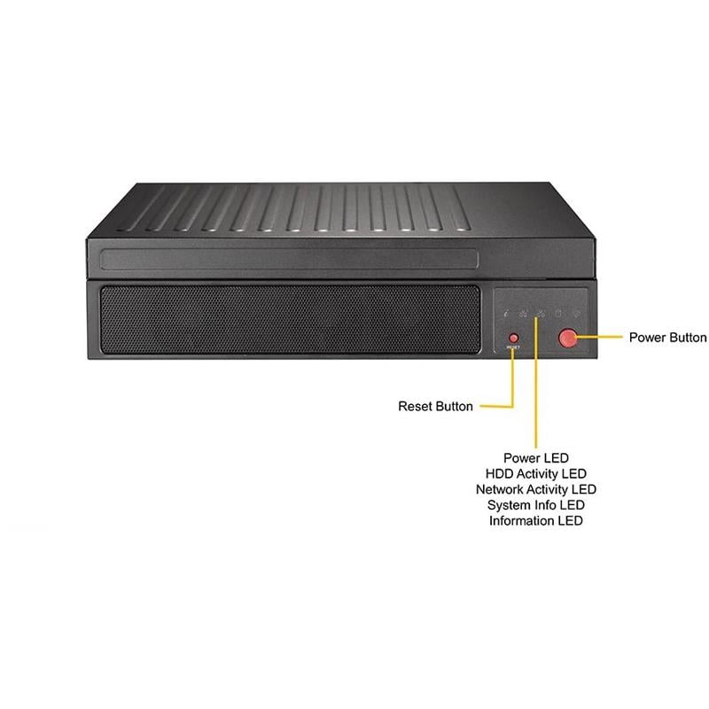 Supermicro CSE-E301 Embedded Server BOX for Flex-ATX Mini-ITX 1.5U H ...
