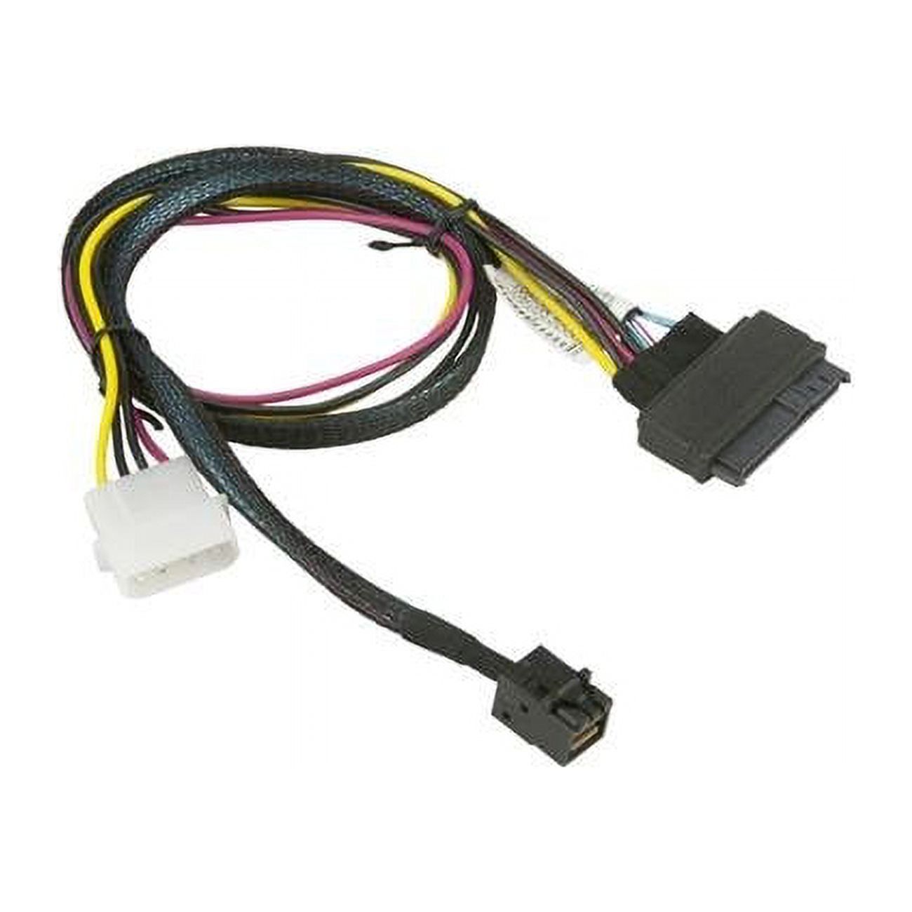 Supermicro Cable CBLSAST0957 Copper Cable OCuLink SFF8611 to U.2 SFF8639 with 4 Pin Brown