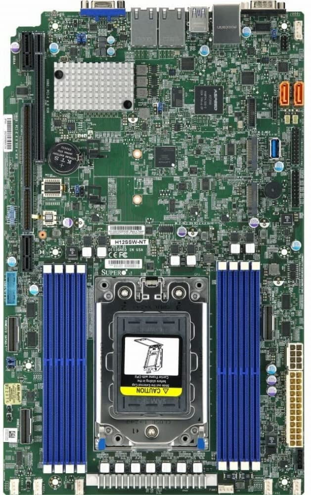 Supermicro H12SSW-IN Motherboard - Single AMD EPYC 7003/7002 Series Processor - Socket SP3 - DDR4 - Proprietary WIO