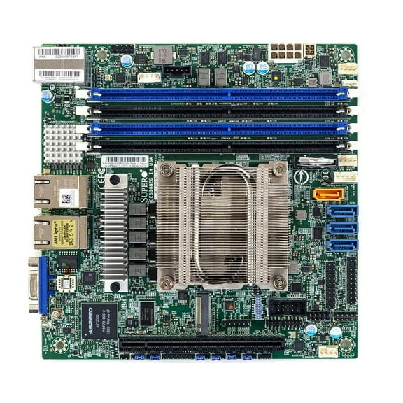 Supermicro M11SDV-8C-LN4F Motherboard - AMD EPYC 3251 SoC Processor - ECC DDR4 2666MHz - SATA3 - Mini-ITX Form Factor