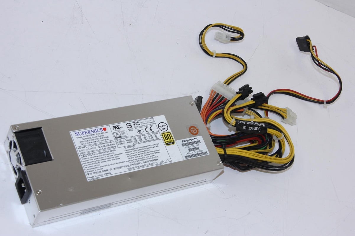 Supermicro PWS-601-1H 1U 600W MULTI OUTPUT PWS 80+ GOLD, Power supply