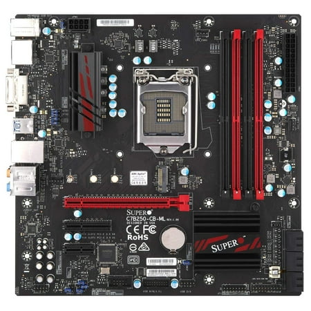 Supermicro SUPERO Core Business C7B250-CB-ML Intel B250 chipset micro-ATX Motherboard with USB 3.1, M.2, VR Ready