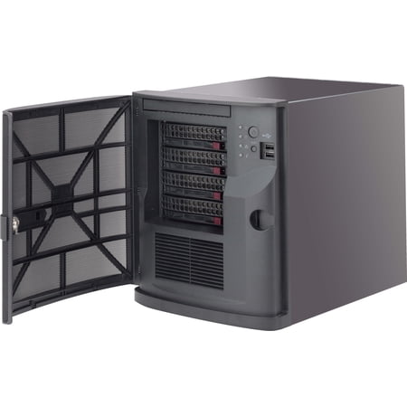 Supermicro SuperChassis CSE-721TQ-350B2 Mini ITX Mini Tower, 4X 3.5 Hotswap Bay, Low Profile PCI Slot