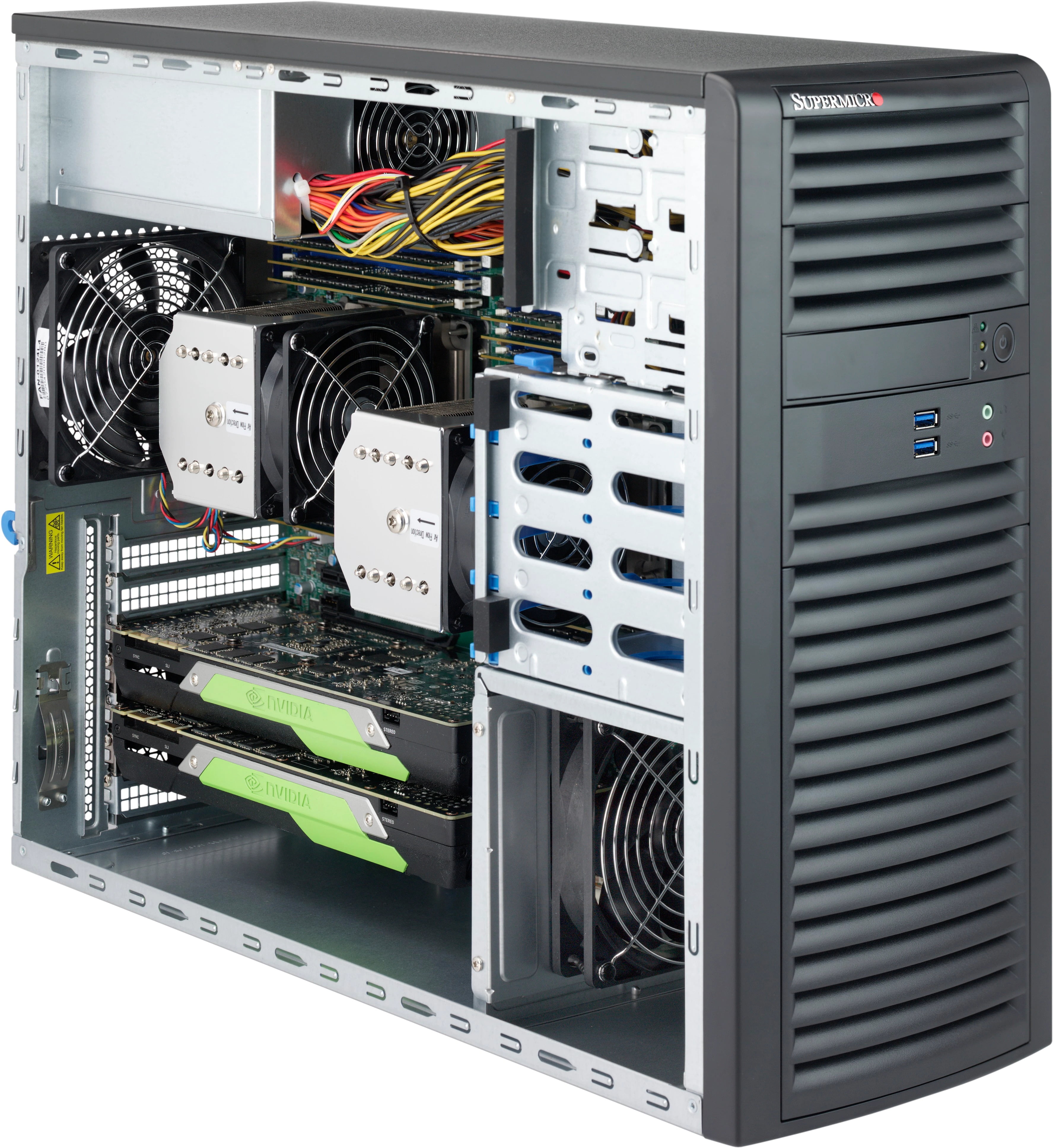 Supermicro SuperChassis CSE-732D3-903B 900W Mid-Tower Server Chassis
