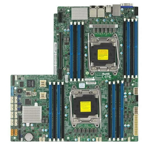 Supermicro X10DRW-NT Motherboard - LGA2011-v3 Socket - 2 CPUs supported - Intel C612 Chipset - USB 3.0 - 2 x 10 Gigabit LAN - Proprietary WIO