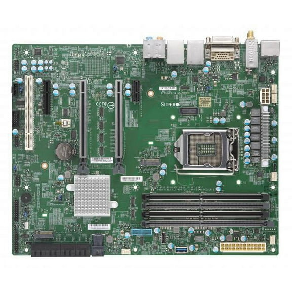 Supermicro X11SCA-W 64GB Unbuffered ECC/non-ECC UDIMM, DDR4-2666MHz Single LAN with Gigabit LAN WiFi + Bluetooth 5.0