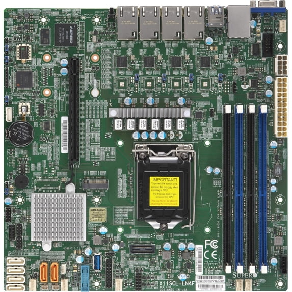 Supermicro X11SCL-LN4F Server Motherboard - Intel C242 Chipset - Socket H4 LGA-1151 - Micro ATX (224948)