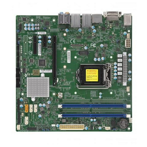 Supermicro X11SCQ-L Motherboard, Intel, Single Socket LGA-1151 (Socket H4) supported, DDR4, uATX