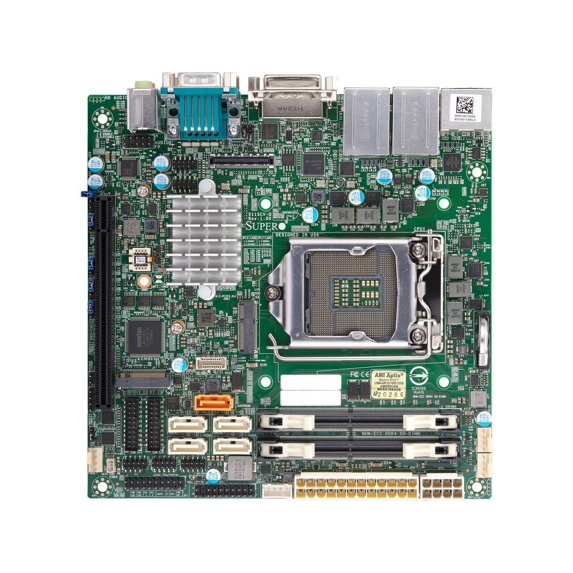Supermicro X11SCV-Q Desktop Motherboard - Intel Chipset - Socket H4 LGA-1151 - Mini ITX - 32 GB DDR4 SDRAM Maximum RAM - SoDIMM - 2 x Memory Slots - Gigabit Ethernet - HDMI - DisplayPort - 5 x SATA In
