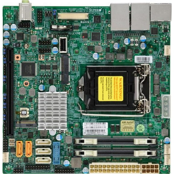Supermicro X11SSV-LVDS Motherboard Mini-ITX - Single socket LGA 1151 - Intel Q170 Express chipset - DDR4 SATA3