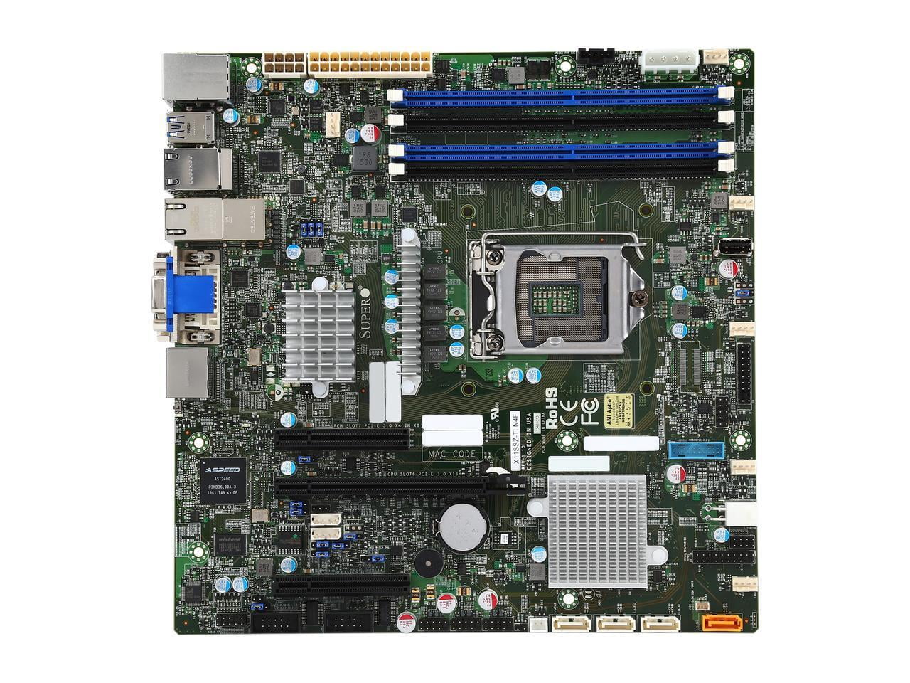 Supermicro X11SSZ TLN4F Micro ATX Server Motherboard LGA 1151