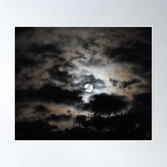 Supermoon Poster Wall Art, Modern Wall Decor, 8x12 UNFRAMED