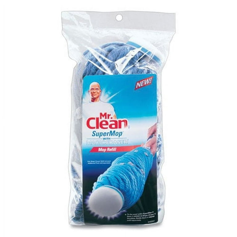 SuperMop with Magic Eraser Mop Refill, Cotton, Blue SuperMop with Magic Eraser Mop Refill, Cotton, Blue