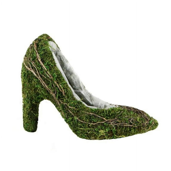 Supermoss 7018055 5.5 x 10 in. Paula Vined Wire High Heel Planter, Green - Pack of 12