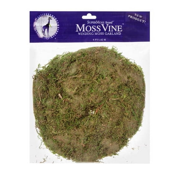 Supermoss Mossvine Vine Moss Garland, 6 Feet