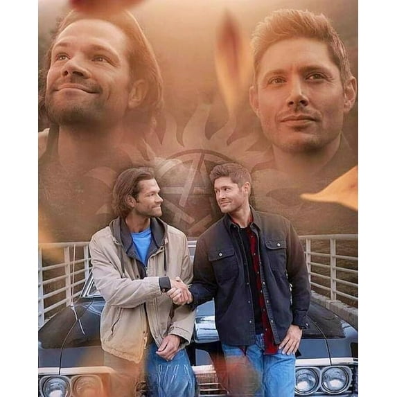 Supernatural 5D DIY Diamond Art Painting by Number Kits Horror story 12x16 Inch for Round Full Drill Rhinestone Cross Stitch Mosaic Art for Home Wall Decoration