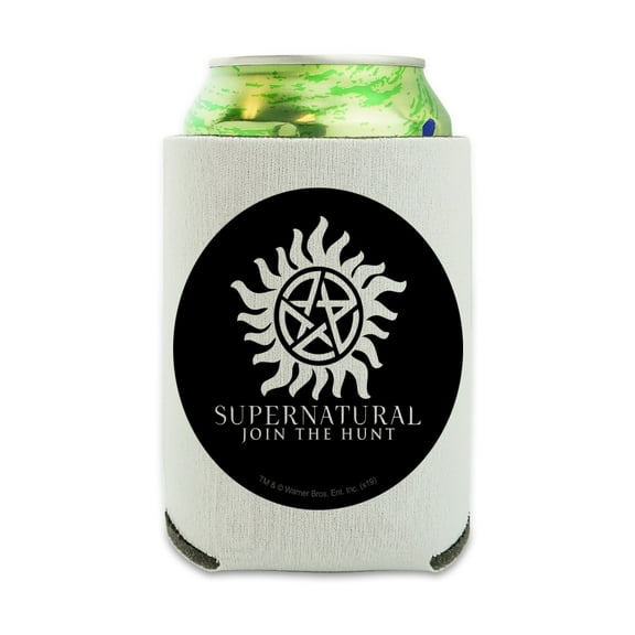 Supernatural Anti Possession Symbol Can Cooler - Drink Sleeve Hugger Collapsible Insulator - Beverage Insulated Holder
