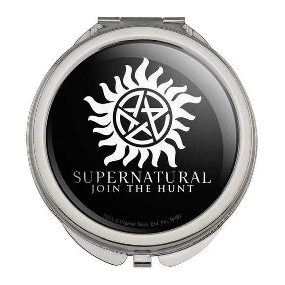 Supernatural Anti Possession Symbol Compact Travel Purse Handbag Makeup Mirror