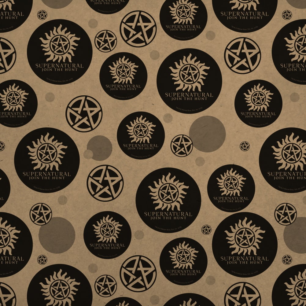 Supernatural Anti Possession Symbol Premium Kraft Gift Wrap Wrapping Paper Roll