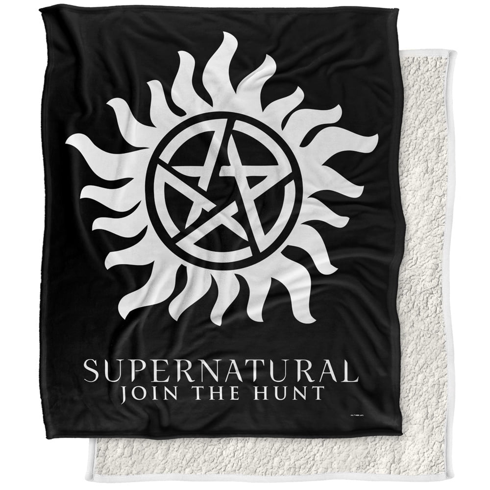 Supernatural Symbols Black Fleece Blanket – Queen Size, Lightweight & Ultra Soft Microfiber Throw For Couch, Bed, All Seasons