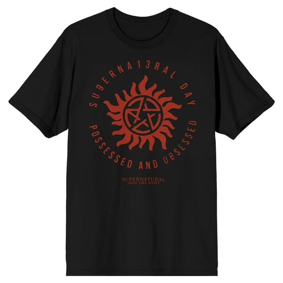 Supernatural Day Possessed And Obsessed Men's Black T-shirt-3X-Large