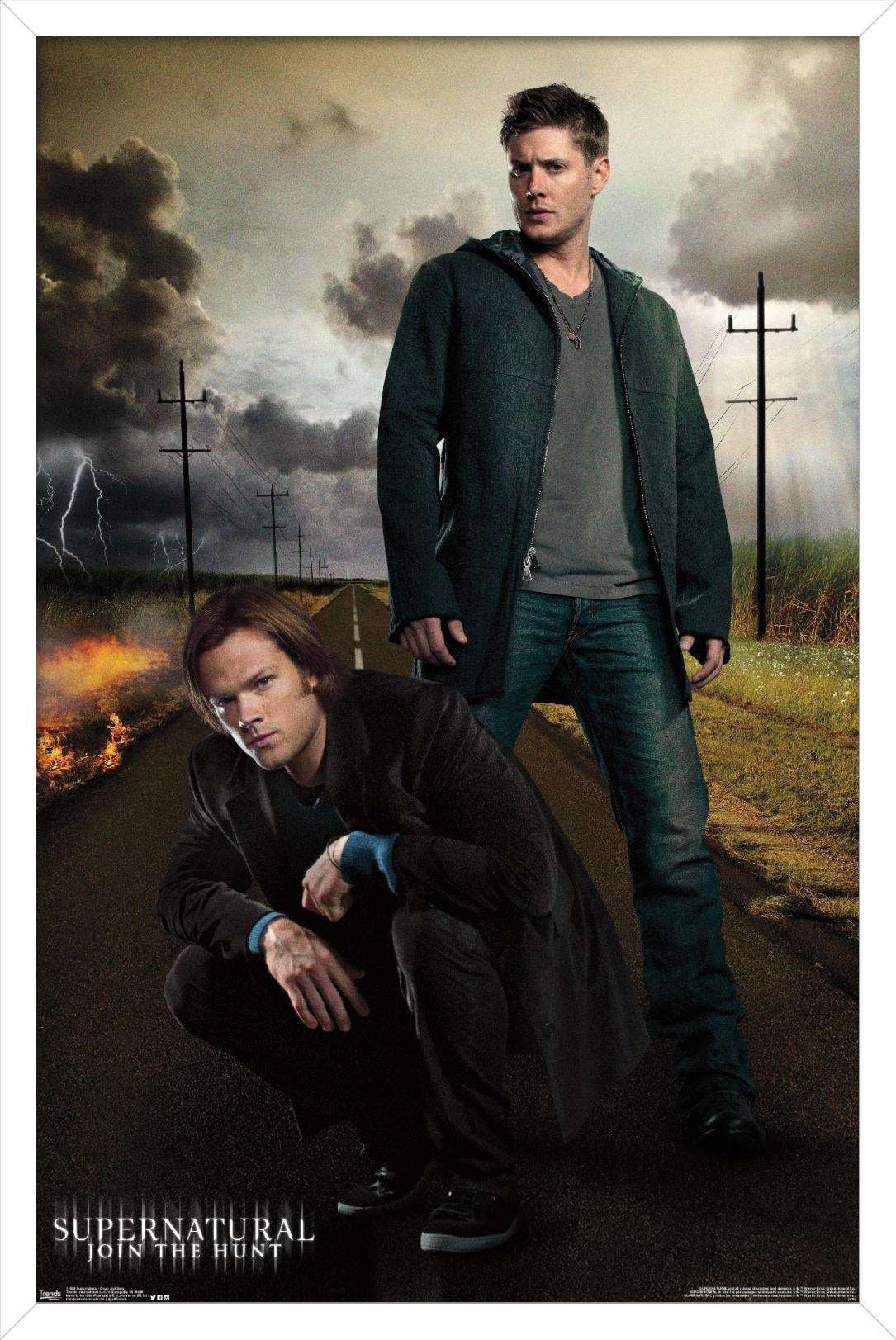Supernatural - Dean And Sam Wall Poster, 14.725" x 22.375", Framed