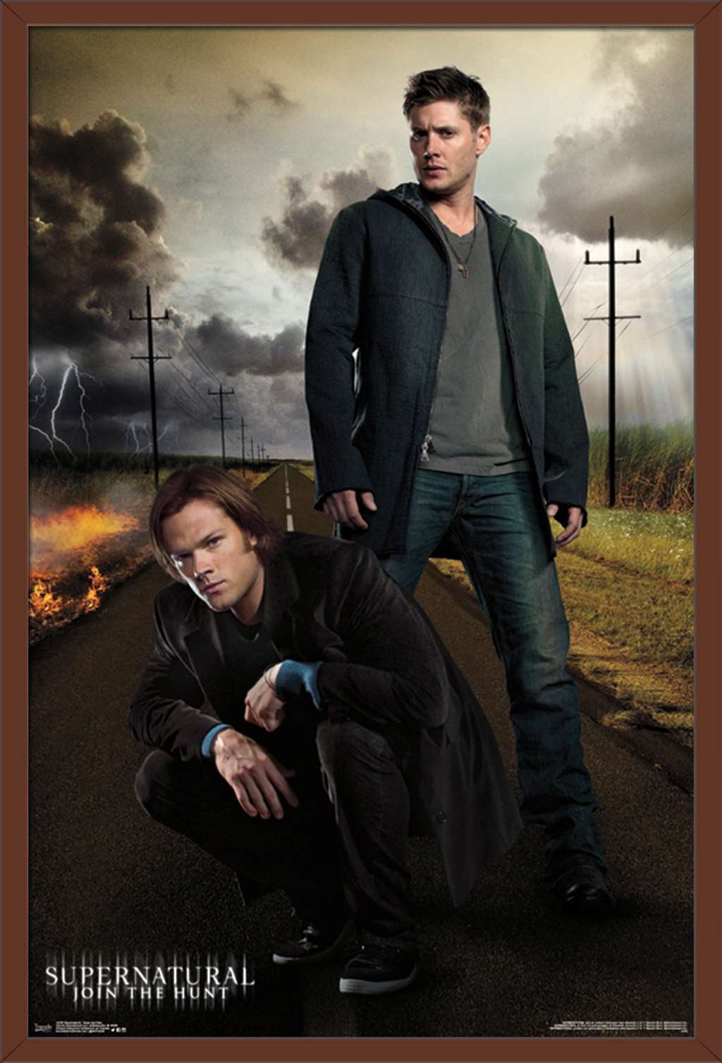 Supernatural - Dean And Sam Wall Poster, 22.375" x 34", Framed