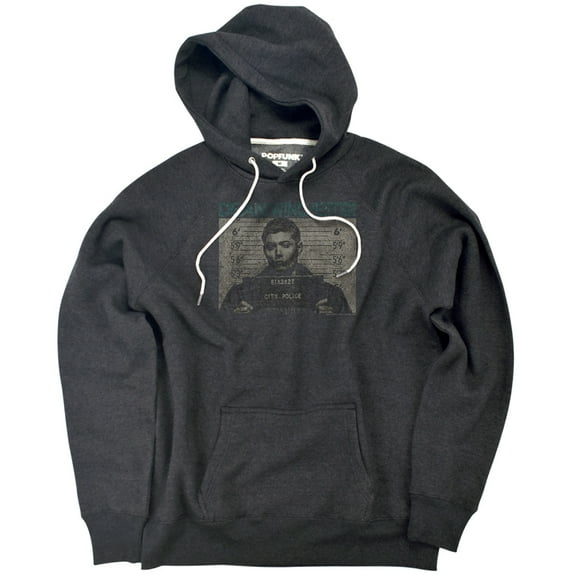 Supernatural Dean Mug Shot Unisex Adult Slim Fit Pull-Over Heather Hoodie, Charcoal, Small