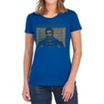 thumbnail image 1 of Supernatural Dean Mug Shot Women's T Shirt, Royal, 2X-Large, 1 of 6
