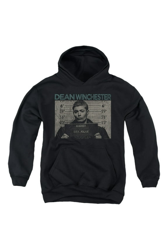Supernatural - Dean Mug Shot - Youth Hooded Sweatshirt - Medium